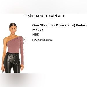 NBD One Shoulder Drawstring Bodysuit